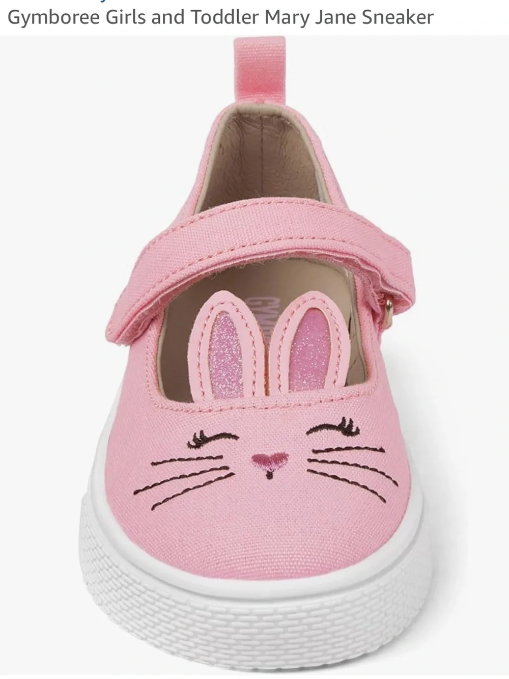 GYMBOREE Pink Bunny Mary Jane Sneakers for Kids,Sz.2!NEW @ ADORABLE